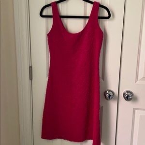 Vintage retro handsewn quilted pink velvet dress - very cool!